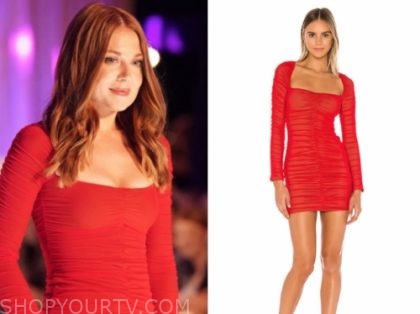 The Bachelor: Season 24 Episode 2 Lexi B.'s Red Ruched Square Neck ...