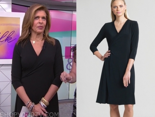 hoda kotb's black wrap dress