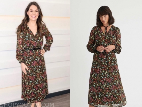 laura tobin, good morning britain, floral midi dress