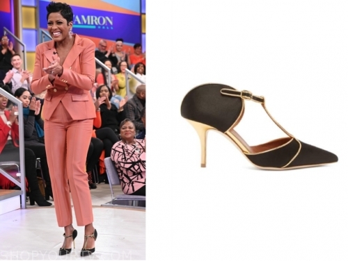 tamron hall, tamron hall show, black pointed heels