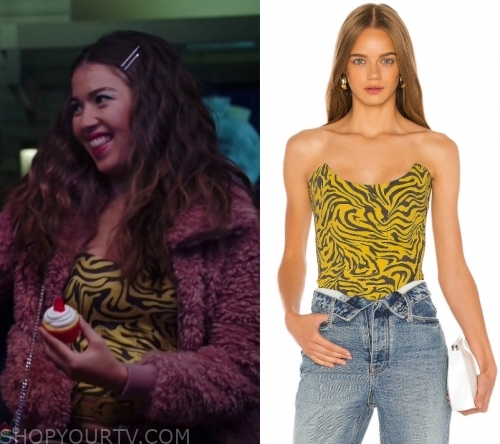 Superstore: Season 5 Episode 14 Cheyenne's Yellow Zebra Top | Shop Your TV