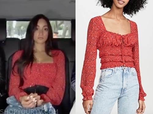 The Bachelor: Season 24 Episode 7 Victoria F.'s Red Floral Blouse ...