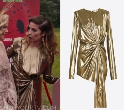 alexis gold dress