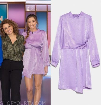 Loose Women January 2020 Stacey S Purple Silk Wrap Dress Shop
