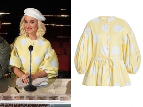 katy perry, american idol, yellow top