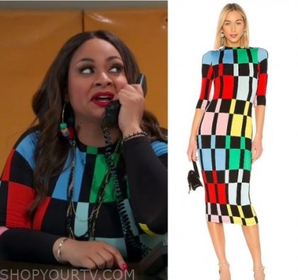Ravens Home: Season 3 Episode 21 Raven's Colorblock Grid Dress | Shop ...