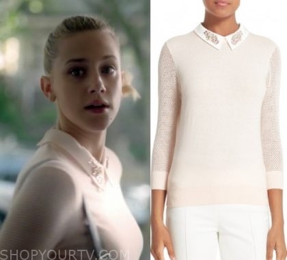 Riverdale: Season 4 Episode 17 Betty's Embellished Collar Sweater ...