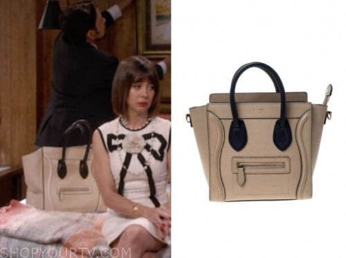 elizabeth, natasha leggero, broke, colorblock bag