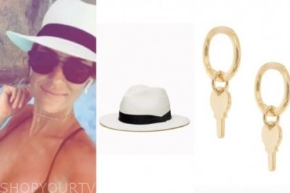 kristin cavallari, very cavallari, white hat, gold earrings