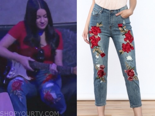 rudi, listen to your heart, embroidered jeans