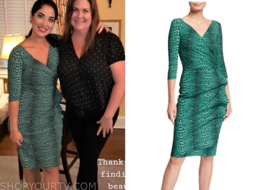 married at first sight, dr. viviana coles, green leopard dress
