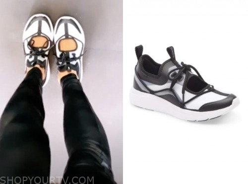 very cavallari, kristin cavallari, black and white cutout sneakers