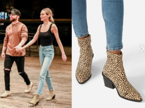 lauren lane, the bachelor, leopard booties