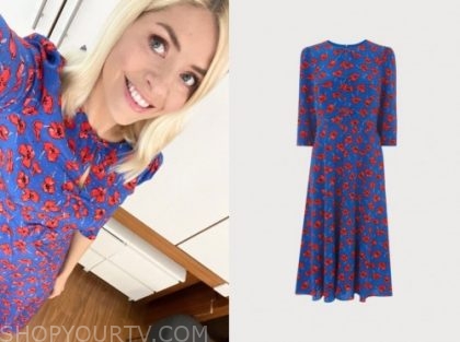 Holly willoughby discount blue floral dress
