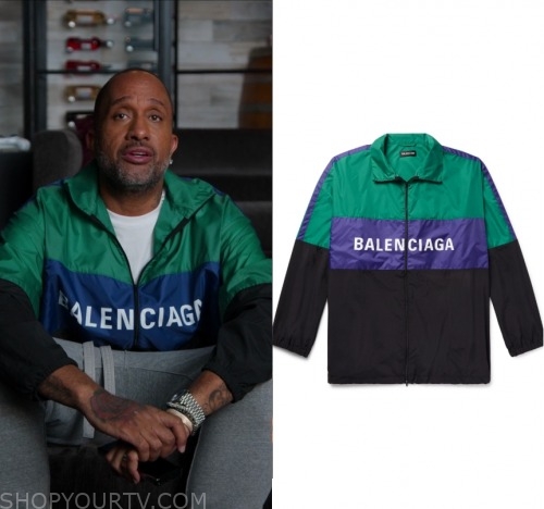 WornOnTV: Kenya's black LV embroidered hoodie on BlackAF, Kenya Barris