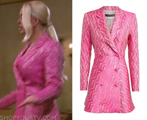 RHOBH: Season 10 Episode 6 Erica's Pink Printed Blazer Dress | Shop Your TV