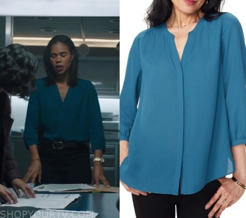 FBI - Most Wanted: Season 1 Episode 11 Sheryll's Blue Blouse | Shop Your TV