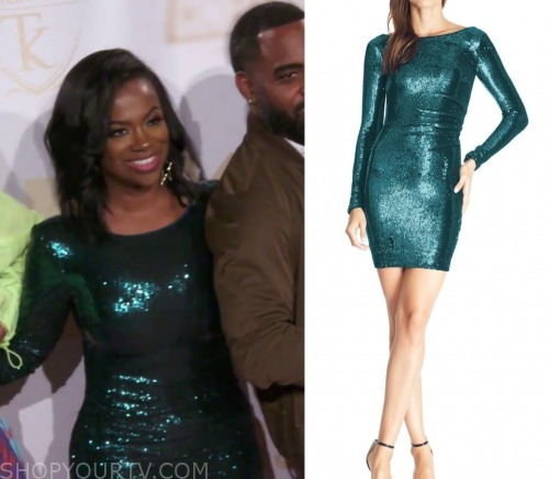 RHOA: Season 12 Episode 22 Kandi's Green Sequin Slit Dress | Shop Your TV