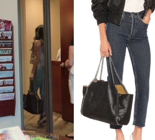 Black Mini Tote Bag worn by Brie Bella in Total Bellas Season 5 Episode 6