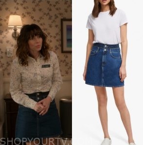 Dead To Me: Season 2 Episode 1 Judy's Blue Denim Mini Skirt | Shop Your TV