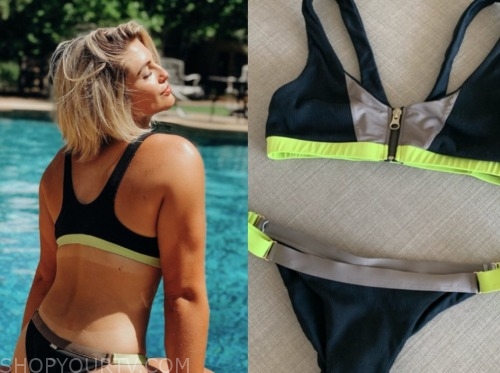 olivia caridi, the bachelor, contrast trim bikini
