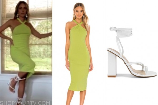 kristin cavallari, very cavallari, green dress, white sandals