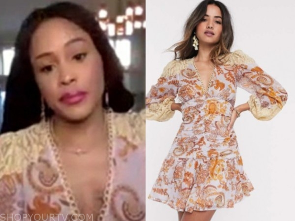 eve, the talk, paisley print dress