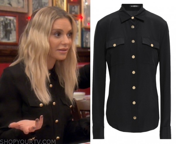 RHOBH: Season 10 Episode 6 Dorit's Black Button Front Blouse | Shop Your TV