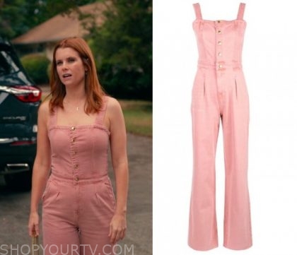 denim pink jumpsuit