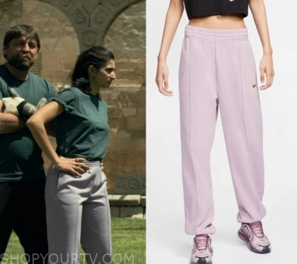 purple nike track pants