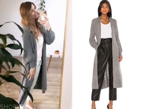 grey cardigan sweater outfit