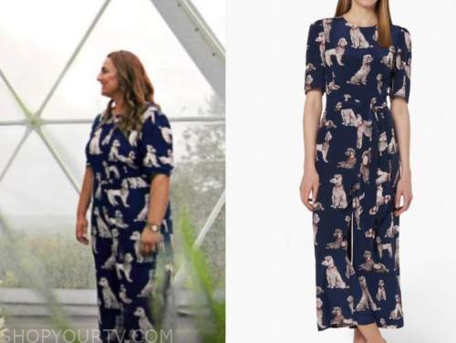 Humaira Ikram, the big flower fight, blue poodle jumpsuit