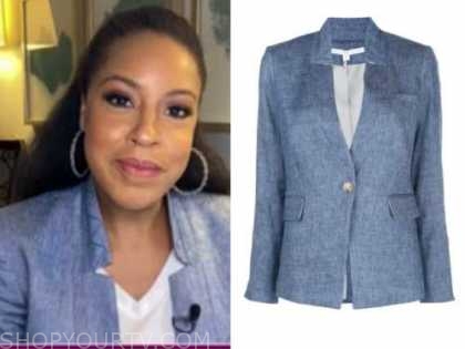 The Today Show: June 2020 Sheinelle Jones's Chambray Denim Blazer ...