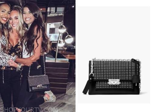 madison prewett, the bachelor, black studded bag