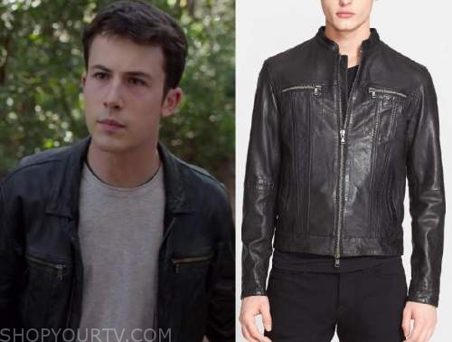 13 Reasons Why: Season 4 Episode 4 Clay's Black Leather Jacket | Shop ...