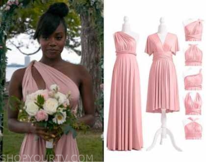 The Chi Season 3 Episode 1 Kiesha S Pink One Shoulder Dress Shop Your Tv