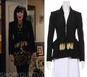 Schitts Creek: Season 6 Episode 7 Moira's Black Fringe Jacket | Shop ...