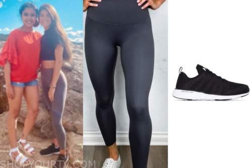 madison prewett, the bachelor, grey leggings, black sneakers