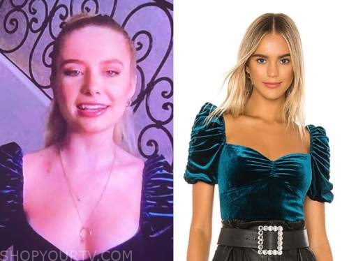 demi burnett, the bachelor, teal velvet top