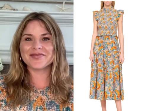 the today show, jenna bush hager, orange floral dress