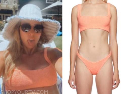 hilary duff, coral bikini