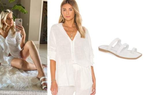 haley ferguson, the bachelor, white shirt, white shorts, sandals