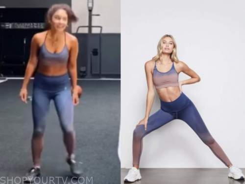 vanessa hudgens, ombre sports bra and leggings