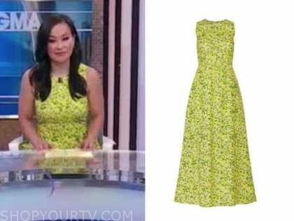 Good Morning America: July 2020 Eva Pilgrim's Yellow Floral Midi Dress ...