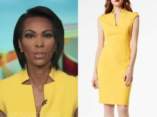 harris faulkner, outnumbered, yellow dress