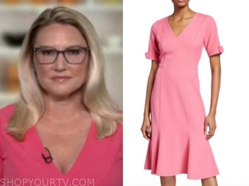 marie harf, outnumbered, pink bow sleeve dress