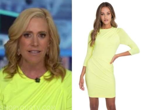 melissa francis, outnumbered, neon yellow dress