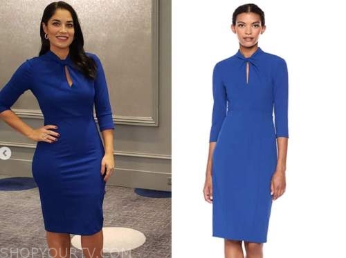 dr. viviana coles, blue twist keyhole sheath dress, married at first sight