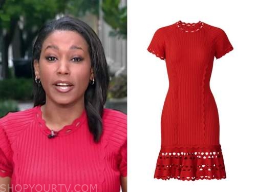 Good Morning America: August 2020 Rachel Scott's Knit Scallop Dress ...