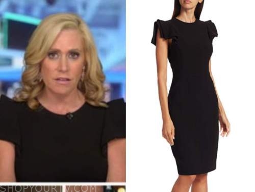melissa francis, black cap sleeve dress, outnumbered